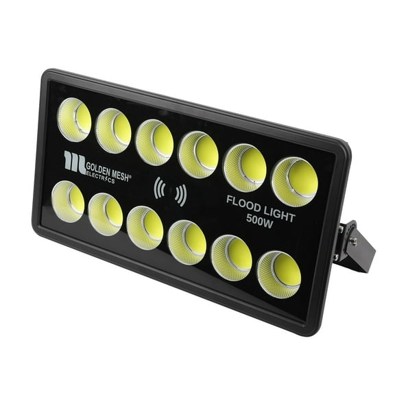 HOODINK 1 Pack LED Flood Light Outdoor, IP66 Waterproof 500W, 6000K Cool White Light for Garden, Yard, Park, Landscape, Security, Billboard Lighting