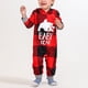 thumbnail image 2 of Conjunto de pijama navideño con capucha y pantalones holgados, cintura elástica, mangas largas, talla 12-18M, a cuadros rojos, para bebés, 2 of 8