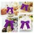 thumbnail image 4 of Ribbon Twist Tie Bows 50Pcs Mini Pretied Premade Craft Bows for Treat Bags Gift Wrapping Basket Wedding Baby Shower Brithday Party Supplies (Purple), 4 of 6
