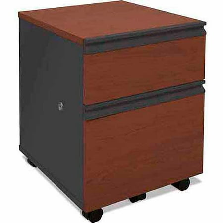 8 Drawer Red Side Cabinet - Bestar 2 Drawers Vertical Wood Composite Lockable Filing Cabinet, Red