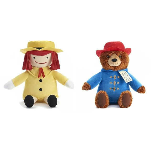Paddington English Bear & Madeline Girl Set Plush Dolls Stuffed 12” Kohl’s Gift New