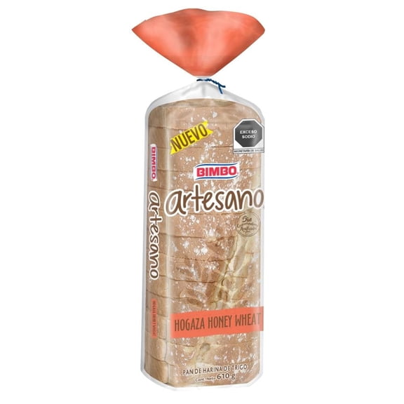 Pan de Caja Bimbo Artesano Hogaza Honey Wheat 610g