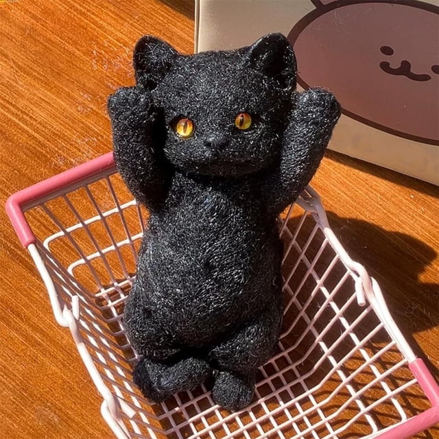 Dvkptbk Catss Hands Up Catss Kneading Stress Relieving Toy Girl Plush Toy Simulation Catss Kneading