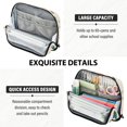 thumbnail image 5 of Standing Pencil Case with Base Large Capacity Stationery Pouch Pen Bag with Zipper for Women Men Colorful Dots and Lines, 5 of 7