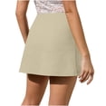 thumbnail image 4 of Purcolt Women's Wrap Skort with Built-In Shorts, High Waist Pull-On Mini Length A-Line Athletic Shape Lightweight Stretch for Tennis Golf and Everyday Wear, 4 of 6