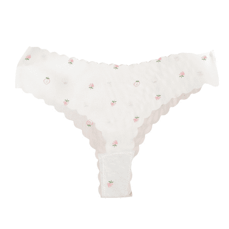 Fulorrnie Underwear for Women High Waisted Seamless Thong No Show Panty Elastic Waist Waistband Comfort Panties  White  M