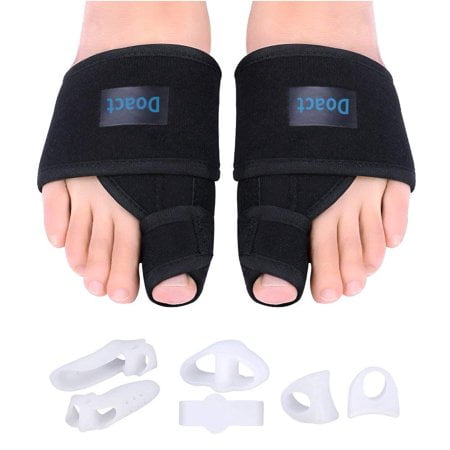 Bunion Corrector,EECOO Orthopedic Hallux Valgus Splint with 6 Pieces Gel Toe Separators for Bunion Pain Relief for Women and Men Bunion Corrector Day and Night Kit