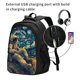 thumbnail image 2 of Easygdp Astronaut Starry Night Mochila para Laptop de Viaje con Puerto USB, Mochila para Laptop con Puerto de Carga USB para Mujeres y Hombres, 2 of 7