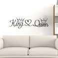 thumbnail image 2 of King Queen Wall Stickers Decor Vinyl Removable Window Clings and Wall Decals for Living Room Bedroom Office, 2 of 3
