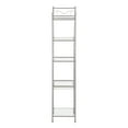 Mainstays 5Shelf Bathroom Storage Tower with Liner, Satin Nickel