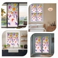 thumbnail image 7 of Window Privacy Film Pink Spring Floral Stained Glass Window Film Decorative Sun Block Window Cover Farmhouse Flowers Butterfly Watercolor Window Clings Static Sticker for Bathroom 23.6"x78.7", 7 of 7