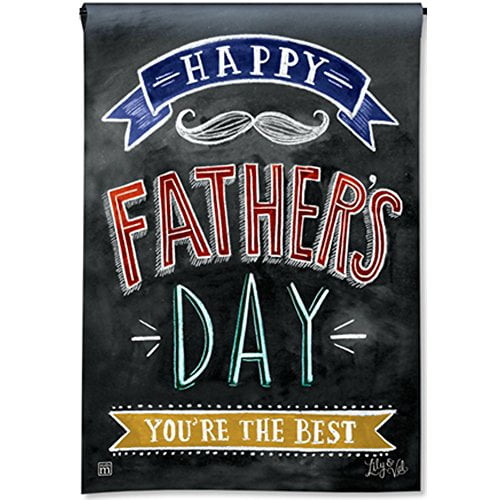 Dads Day Garden Flag Decorative Happy Fathers Day Yard Banner 12.5" x