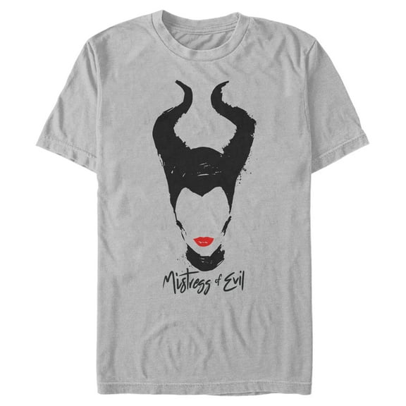 Men's Maleficent: Mistress of All Evil Lips No Eyes  Graphic Tee Silver 3X Large