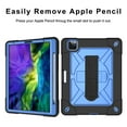 thumbnail image 7 of iPad Pro 11 Case 2020 with Pencil Holder, iPad Pro 11 2nd Generation Case, Allytech Kids Friendly Heavy Duty Shockproof Protective Covers with 360 Rotate Stand /Hand Strap/ Should Belt, Black+Blue, 7 of 7