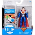 thumbnail image 2 of DC Comics 4-inch SUPERMAN Action Figure with 3 Mystery Accessories, Adventure 1, 2 of 6