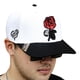 thumbnail image 3 of VAGO Style COMO LA FLOR Gorra Artesanal Blanca Visera Curva, 3 of 5