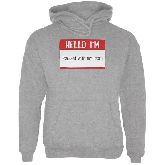 Halloween Hello I'm Obsessed With My Lizard Mens Hoodie Storm Grey 2XL