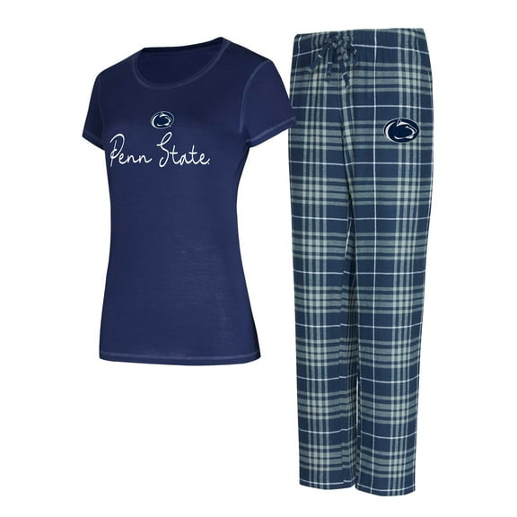 Women's Concepts Sport  Navy Penn State Nittany Lions Vector Top & Flannel Pants Sleep Set
