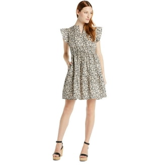 Time and Tru Tiered Cotton Poplin Dress - Feminine - Walmart.com