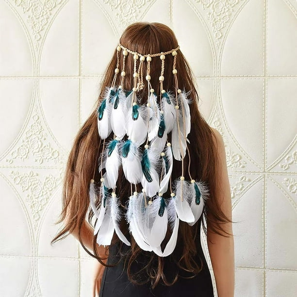 Bellanny Hippie Feather, Hair Extension Hair Clip Bohemian Feather, Headband Hair Ties for Women Festival Headdress normal Bellanny Hippie Feather, Hair Extension Hair Clip Bohemian Feather, Headband Hair Ties for Women Festival Headdress normal