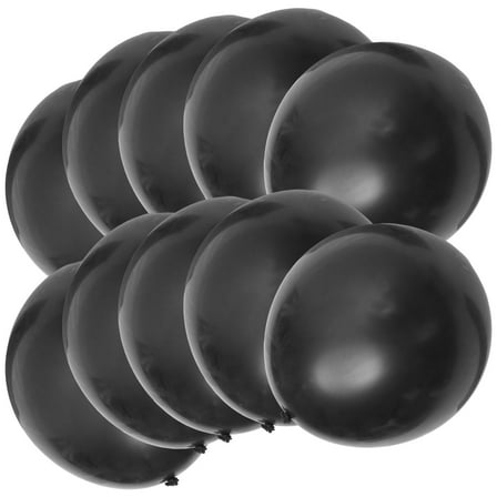 GAXIRE 10Pcs Large Black Latex Balloons for Birthday and