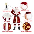 thumbnail image 5 of Conjunto de disfraz de Papá Noel para hombre y mujer, traje de cosplay de terciopelo rojo de lujo, ropa elegante para adultos, vestido de fiesta de Navidad, atuendo decorativo, 5 of 5