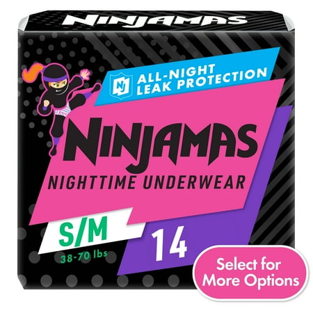 UPC 037000627975 product image for Pampers Ninjamas Nighttime Pants Girls Toddler Size S/m  14 Count (Select for Mo | upcitemdb.com