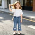 thumbnail image 4 of Maqroz Girls Flare Jeans High Waisted Stretchy Denim Bow Decor Bootcut Trousers with Pockets Summer Casual Bottoms back to school pants 6M-5Y, 4 of 9