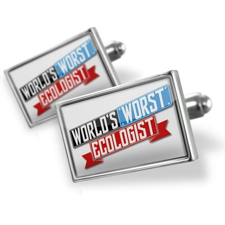 Cufflinks Funny Worlds worst Ecologist - NEONBLOND