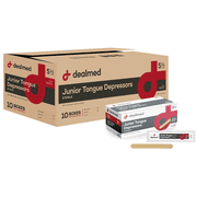 Dealmed 5.5" Junior Tongue Depressors - Sterile, Individually Wrapped for Medical Practice, Crafts, Emergency First Aid Kits and More (1000/Case)