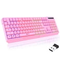 thumbnail image 1 of Teclado KLIM Chroma Wireless Gaming RGB Rosa, 1 of 7
