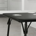 thumbnail image 5 of HBCY Creations Folding Card Table - Black Vinyl Tabletop - Black Metal Frame - Lightweight Design, 5 of 11