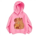 thumbnail image 4 of Byoo Girls Cartoon Capybara Hoodie Cute Lightweight Long Sleeve Hooded Sweatshirt, 4 of 4