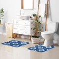thumbnail image 5 of Rectangle Bath Rugs Plush Bathroom Carpet Mat Non Slip Bathroom Mats Blue and White Tie-dye, 5 of 5