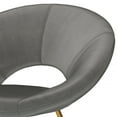 thumbnail image 4 of Barrett 24 inch Wide Mid Century Modern Accent Chair in Grey Velvet Fabric, 4 of 14