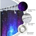 thumbnail image 4 of Galaxy Cool Outer Space Shower Curtain for Bathroom Decor 72Wx72H Nebula Universe Blue Starry Planets Magical Mysterious Fantasy Art Printed Fabric Polyester Waterproof 12 Pack Plastic Hooks, 4 of 6