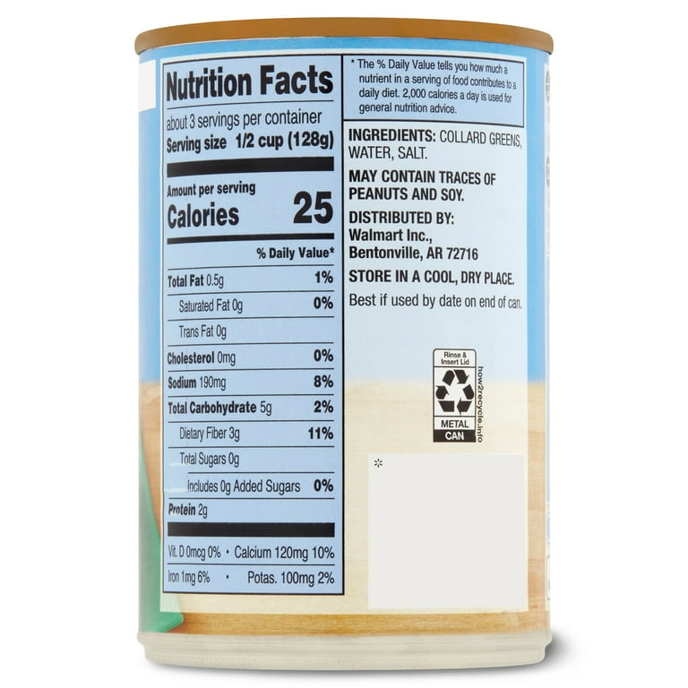 Canned Collard Greens Nutrition Facts Home Alqu