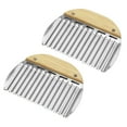 thumbnail image 1 of MERRYHAPY 2 Pcs Kitchen Gadget Stainless Steel Vegetable Slicing Tool for Restaurant, 1 of 8