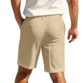 thumbnail image 6 of IhhxPro Men's Casual Shorts with Elastic Waist and Pockets, Business Belted Bermuda Quick Dry Lightweight Cotton Relaxed Fit Summer Travel Golf S-2XL, 6 of 9