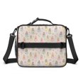 thumbnail image 2 of Princess and Heart Beige Pattern Insulated Lunch Bag with Shoulder Strap and Bottle Holder,Bento School Lunch Bag Box,11x9.5x3.5 Inches, 2 of 5