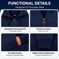 thumbnail image 4 of Men’s 3-Pack Fleece-Lined Zip-Up Hoodies – Warm Cotton Blend, Modern Fit Sweatshirts, 4 of 6