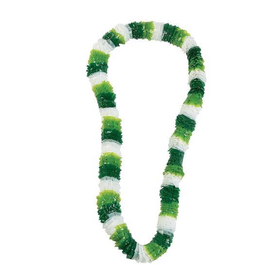 St Patrick Tri-Color Poly Leis - Apparel Accessories - 12 Pieces