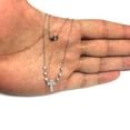 thumbnail image 5 of Cross And CZ Necklace In Sterling Silver, 18", 5 of 5