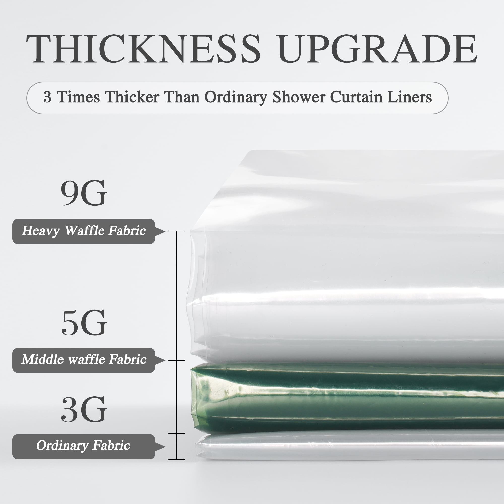 Inosoo Clear Shower Curtain Liner, 72"Wx 78"L Extra Long Heavy Duty PEVA Plastic Shower Liner , Waterproof Transparent Shower Curtain with Magnets , Mold & Mildew Resistant