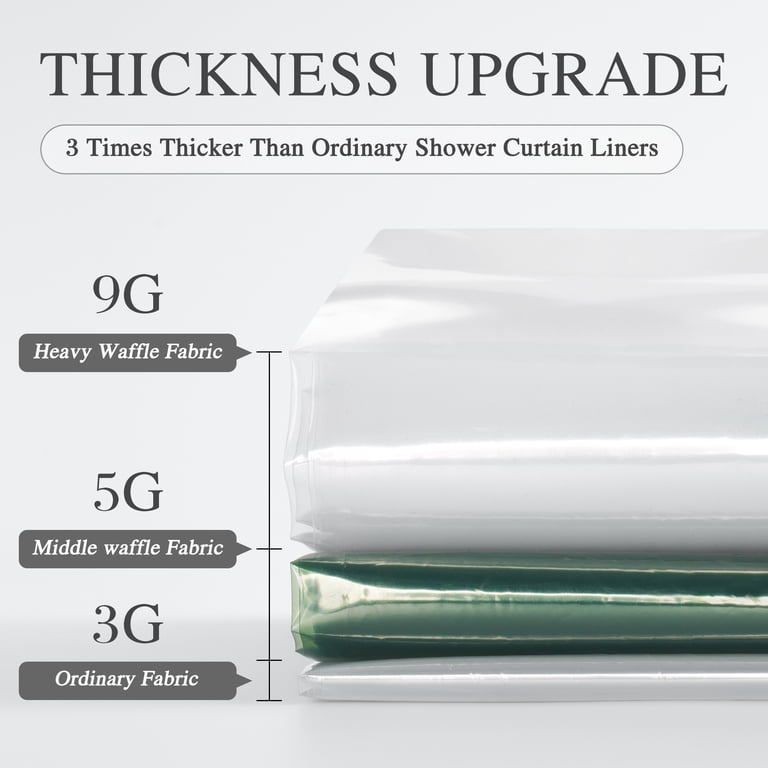 Inosoo Clear Shower Curtain Liner, Extra Long, 72x78 Inches photo 7