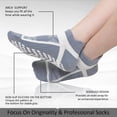 thumbnail image 5 of Non Slip Grip Socks for Men, PUTUO Cotton Pilates Hospital Fitness Sports Socks for Men with Grips, 4 Pairs, Size 11-13, 5 of 8