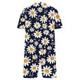 thumbnail image 4 of Drses Women's Summer Casual Rompers Short Sleeve Oversized Workout Athletic Tee Romper Loose Onesie Shorts, 4 of 5