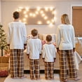 thumbnail image 4 of Nibbcoa Christmas Family Pajamas Matching Set Long Sleeve Elk Print Tops and Plaid PantsSleepwear, 4 of 8