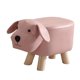thumbnail image 5 of Reposapiés de animales, bonito taburete de madera maciza, antideslizante, tapizado, otomano para perro rosa, 5 of 9