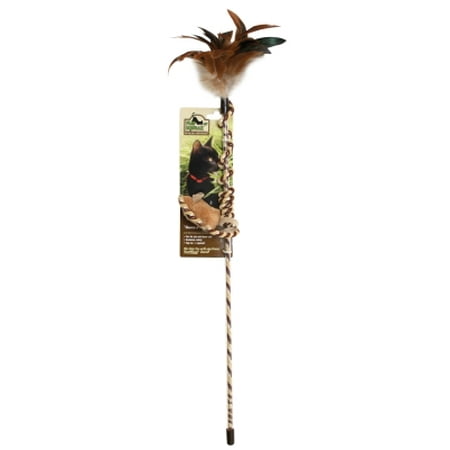 Cat Toy 18 Inch Wand - Play N Squeak Bounce-n-Pounce Teaser Wand Cat Toy